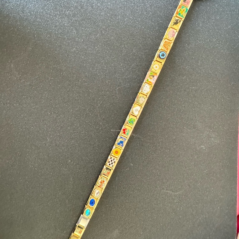 Italian Gold Charm Bracelet with Apple Watch connector